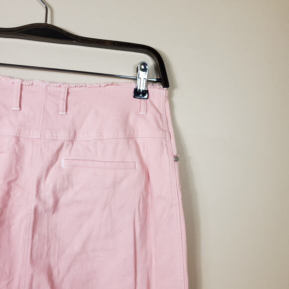 Elizabeth and James Merritt Button Front Midi Skirt in Pink Size 2 - Picture 7 of 10